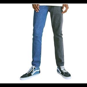 PAC SUN Nash Rigid Slim Taper Two Tone Denim Jeans 30 x 32 NWT
